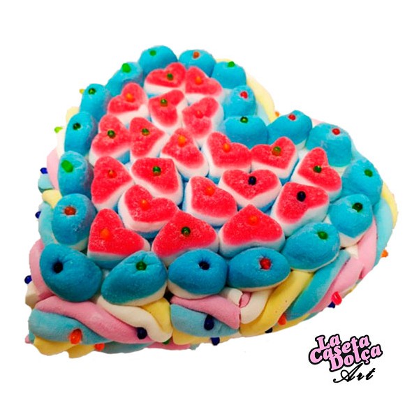 Tarta Corazón de golosinas Multicolor Comprar chuches baratas online  Tienda