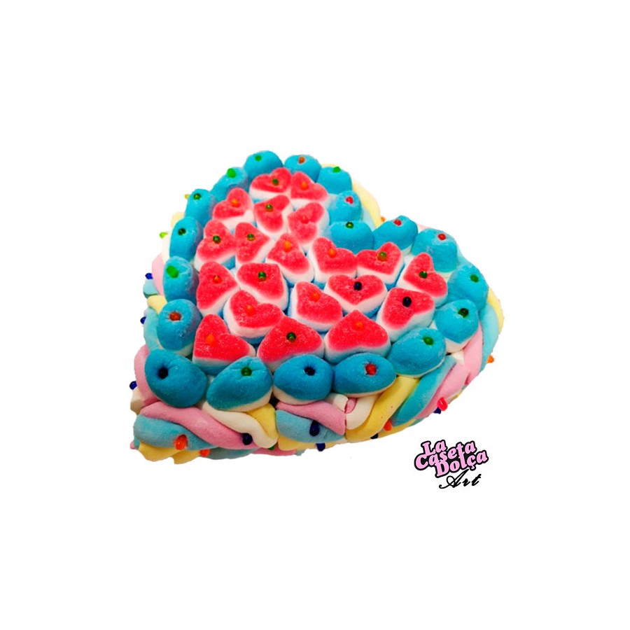 Tarta Corazón de golosinas Multicolor Comprar chuches baratas online  Tienda