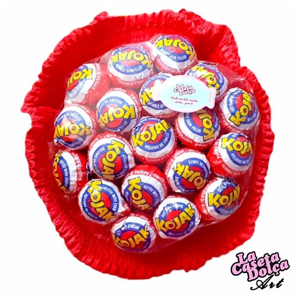 Ramo de caramelos de palo Kojak Red  Ramos Dulces Comprar chuches  baratas online Tienda