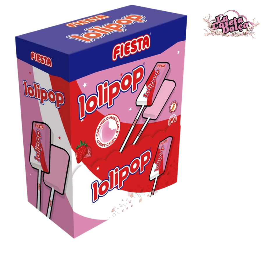 Lollipop fresa. Fiesta  Caramelos con palo Comprar chuches baratas online  Tienda